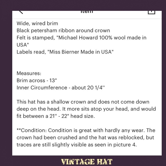 🔥FINAL MARKDOWN🔥 Vintage Hat - Picture 4 of 4